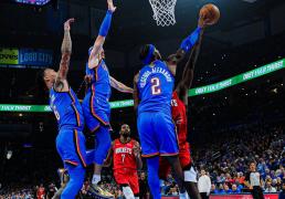 雷霆(tíng)5連(lián)胜！即使非(fēi)完(wán)整陣(zhèn)容，年(nián)轻战队已(yǐ)显断档优势